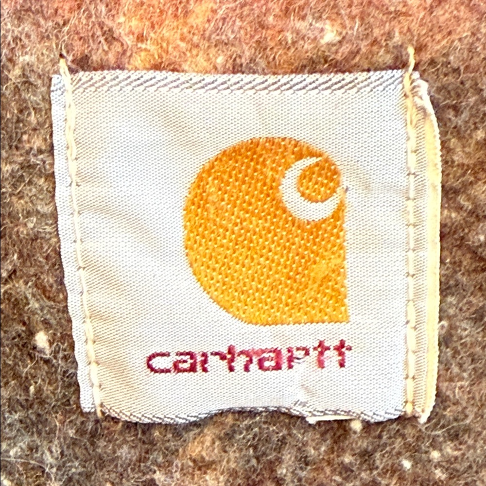 Vintage 90’s Carhartt Blanket Lined Jacket Barn Work Coat Brown CB2582 USA XL - Picture 4 of 16